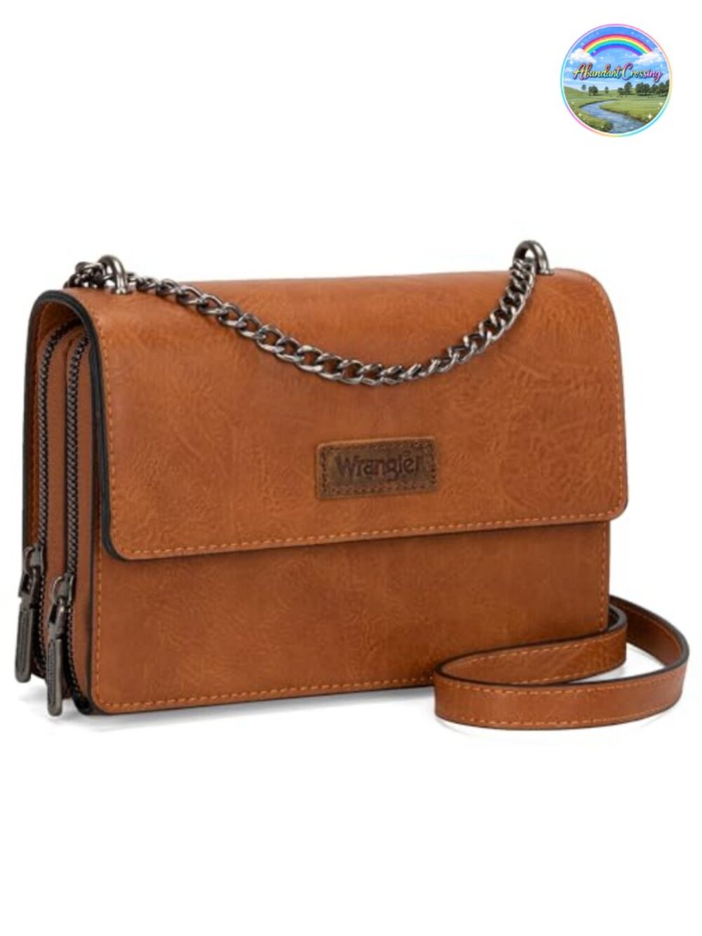 Wrangler Flap Crossbody Purse Shoulder Bag Clutch Wallet Chain Strap